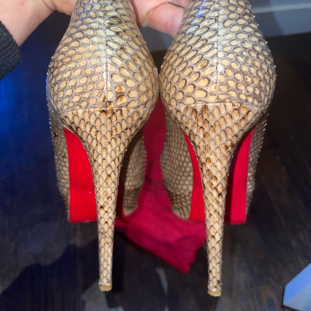 Christian Louboutin Size 40 1/2 Python Platforms - image 7